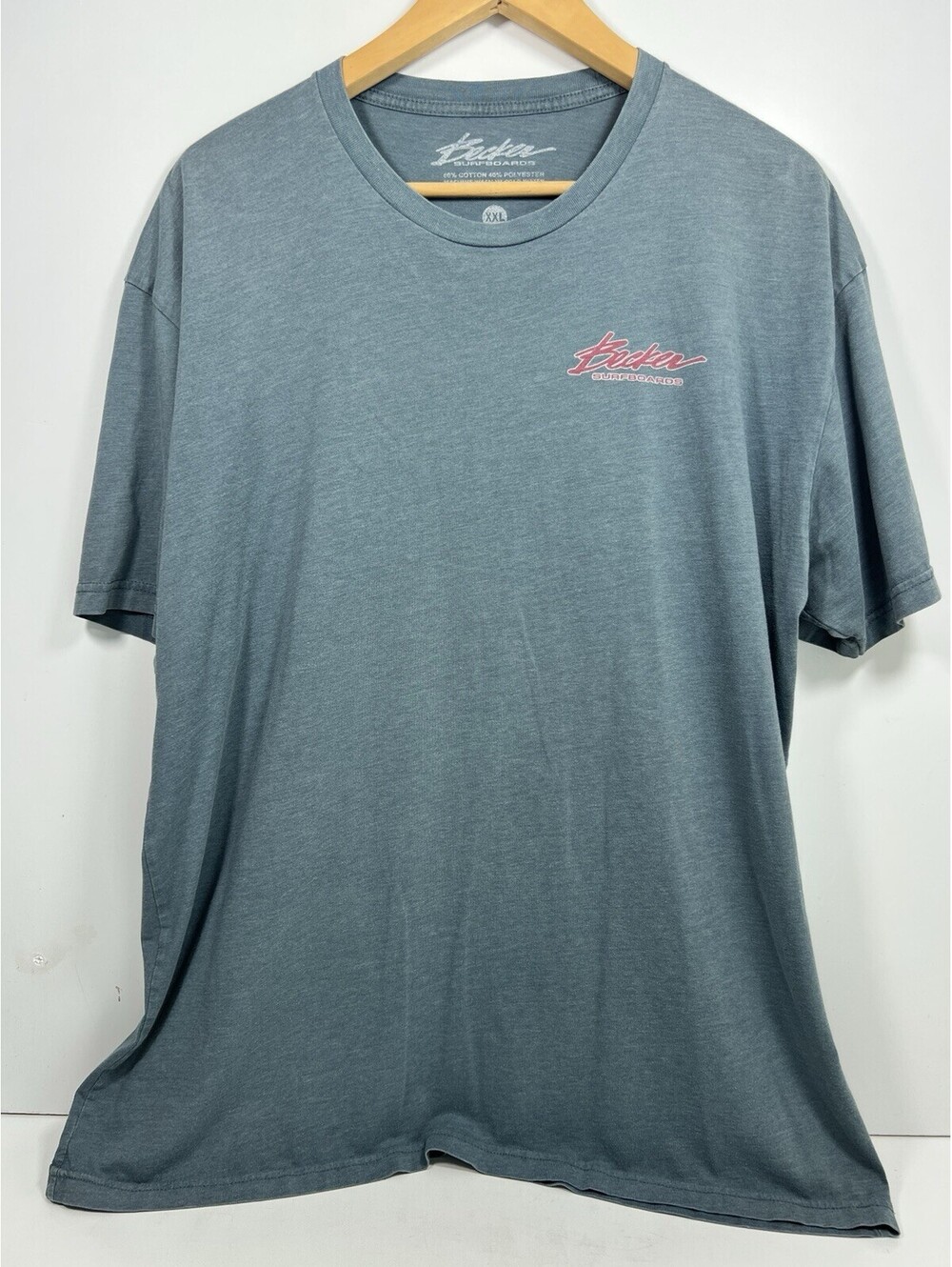 Becker Surfboards Blue Gray Graphic Print T Shirt Men’s XXL Surf Tee